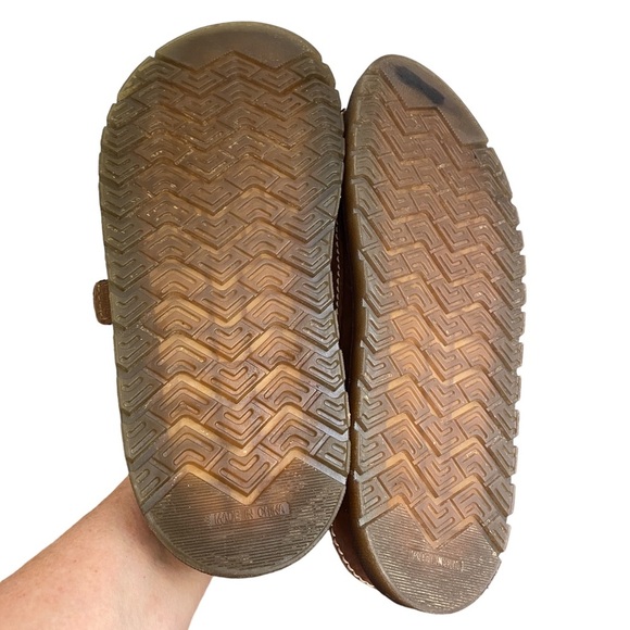 ARIZONIA JEAN CO Y2K Buckle Brown Suede Fisherman Platform Sandals Men's - Picture 8 of 9